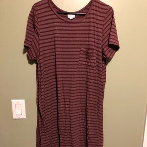 Maroon Carly - striped! XL